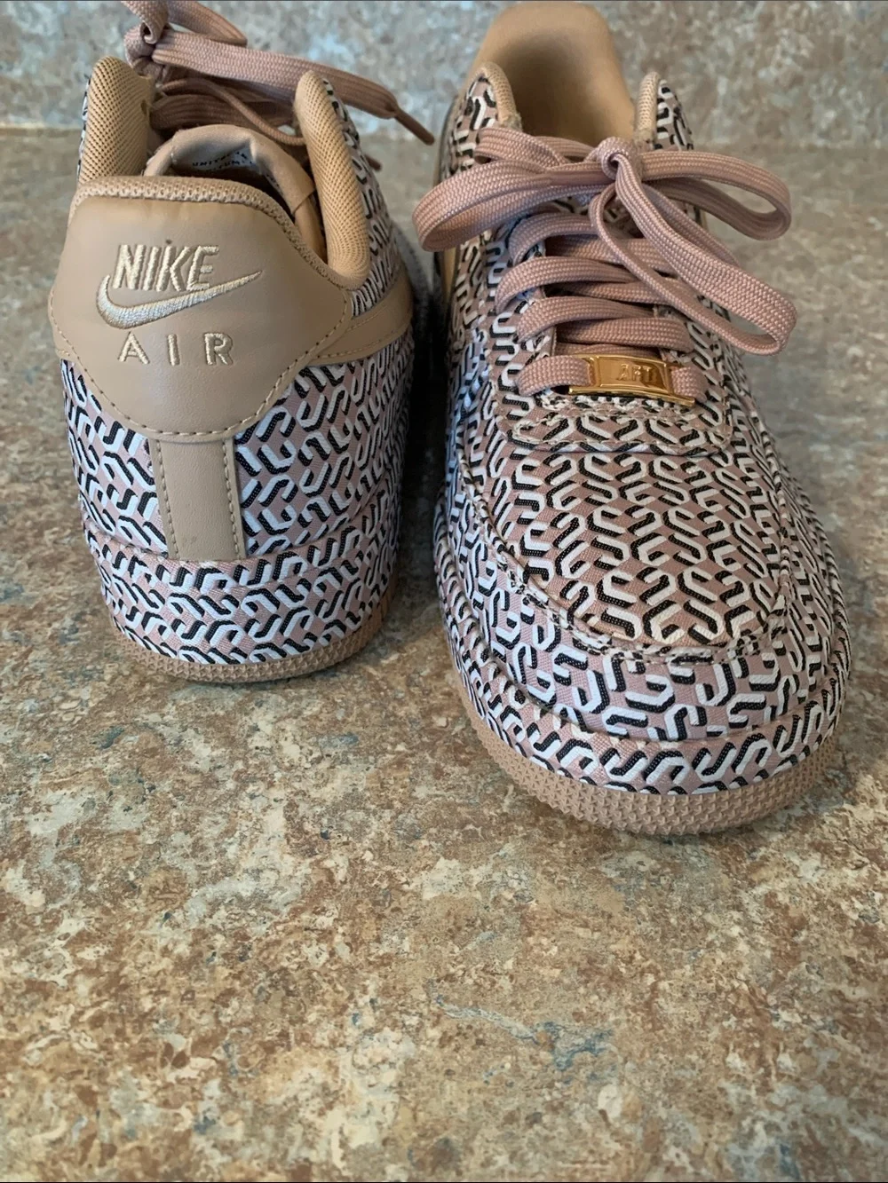 Nike Women’s Pink Tan Patterned Running Shoes